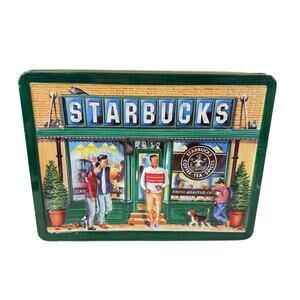 Starbucks Empty Tin 1999 3D Replica Of 1st Store Pike Place Market Seattle 1971